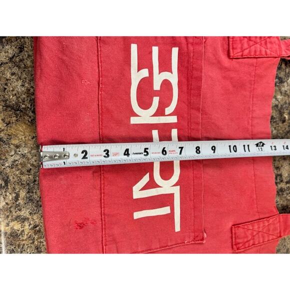 Vintage Esprit Canvas Tote Bag-Red - Picture 6 of 16